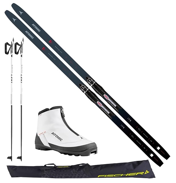 Ensemble de ski de fond Atomic Savor XC avec chaussures femme, bâtons et housse à skis, 175 cm