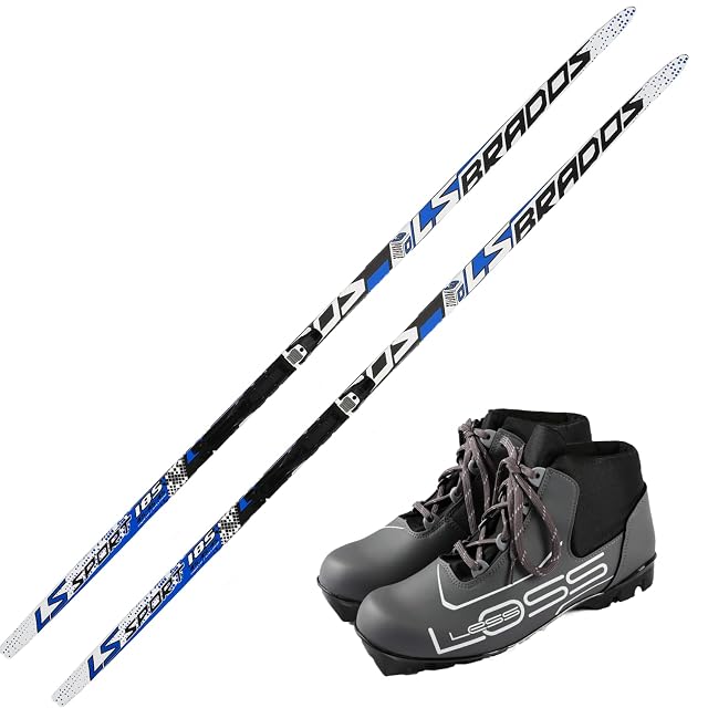 Ensemble de ski de fond adulte Skiwax Europe, 190 cm, avec fixations et chaussures NNN