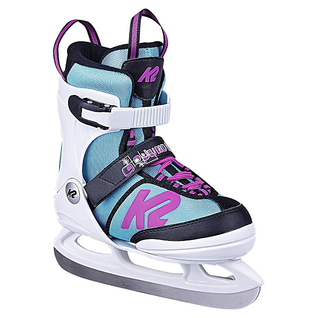 Patin réglable fille K2 Juno Ice, blanc et bleu clair
