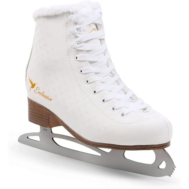 Patin artistique femme blanc SMJ Sport Exclusive à lame dentée
