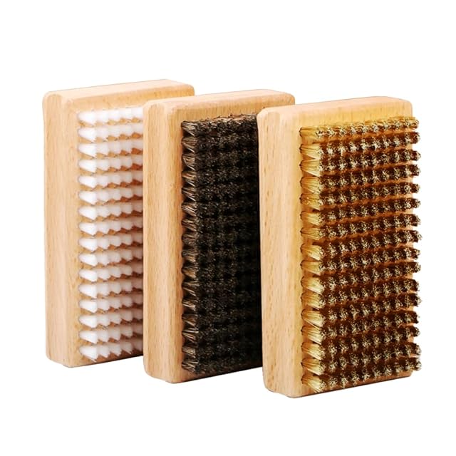 Jeu DONGKER de trois brosses à fart : nylon, laiton et crin de cheval