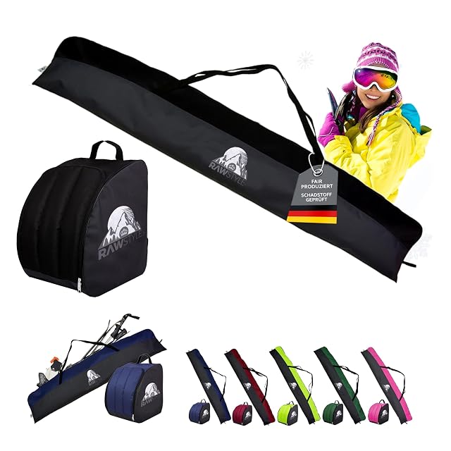 Ensemble housse à skis et sac à chaussures Rawstyle noir