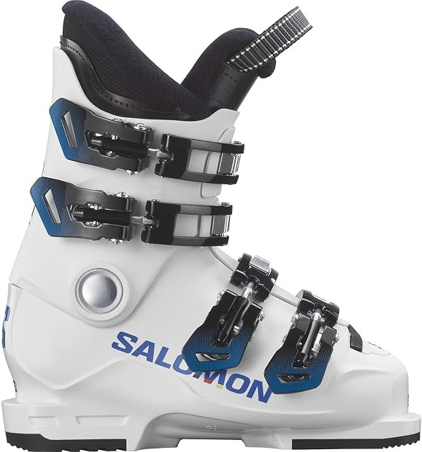 Chaussure de ski junior Salomon S/Race 60T, blanche et bleu process