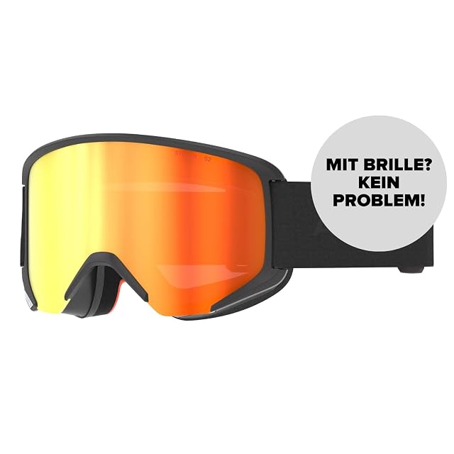 Masque de ski Atomic Savor Stereo noir à écran cylindrique miroité