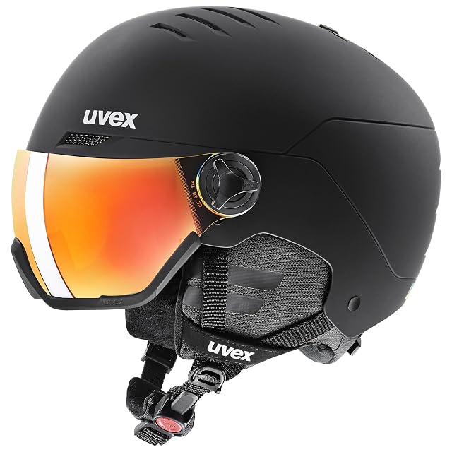 Casque de ski uvex Wanted Visor noir mat à visière