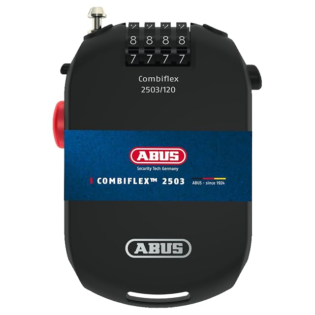Antivol à câble rétractable ABUS Combiflex 2503 noir