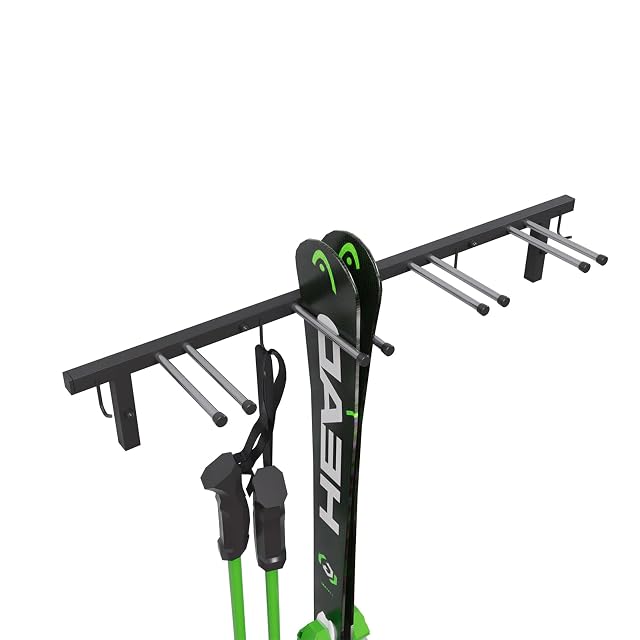 Rail à crochets pour skis QLS Handels S3 noir, 83 cm