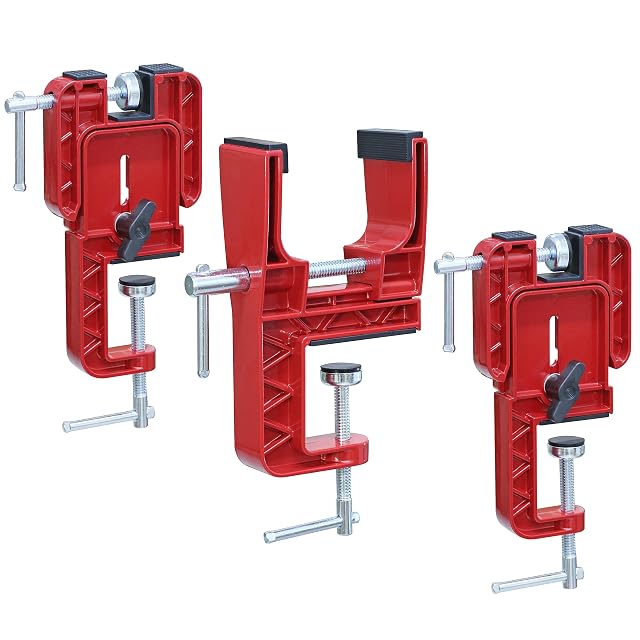 WITHLENT Alpine Ski Vise PRO avec serrage central et deux appuis d’extrémité