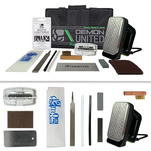 Coffret d’entretien complet Demon United pour skis et snowboards avec fart