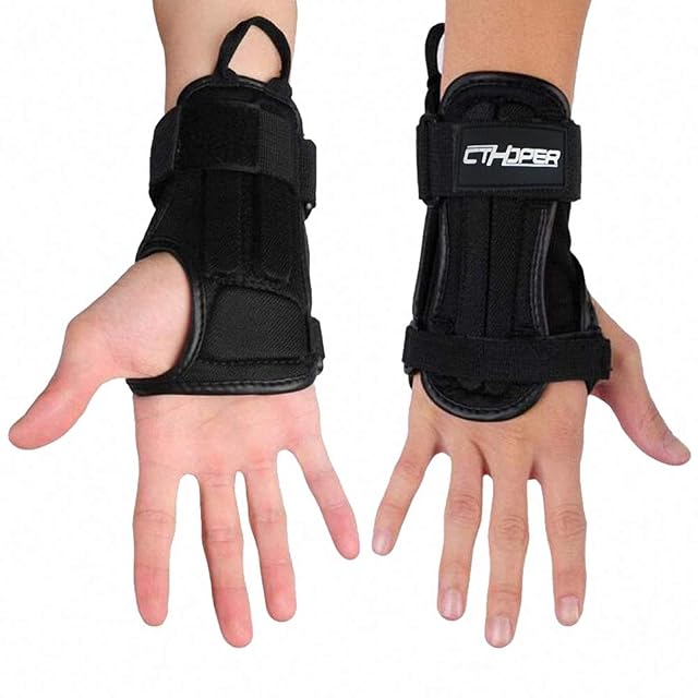 Paire de protège-poignets CTHOPER noirs à sangles réglables